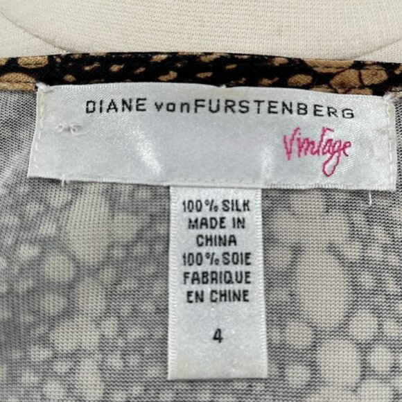 Diane Von Furstenberg RARE Vintage Re-Issue Animal Print Julian Wrap Dress 4 - Picture 7 of 7